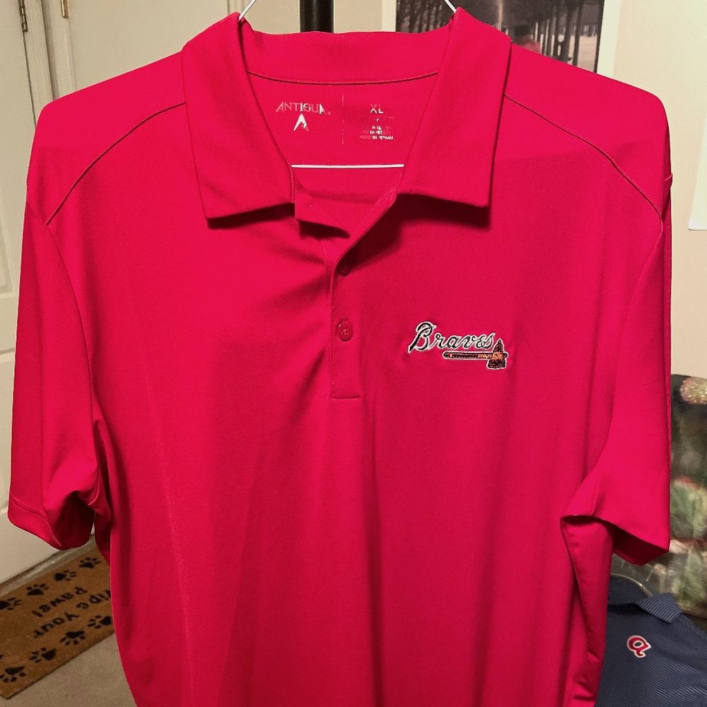 Atlanta Braves Antigua Polo Red XL